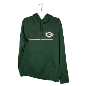 Green Bay PackersPullover Hoodie Sz M Nike Therma-Fit NFL Apparel Logo PLS READ